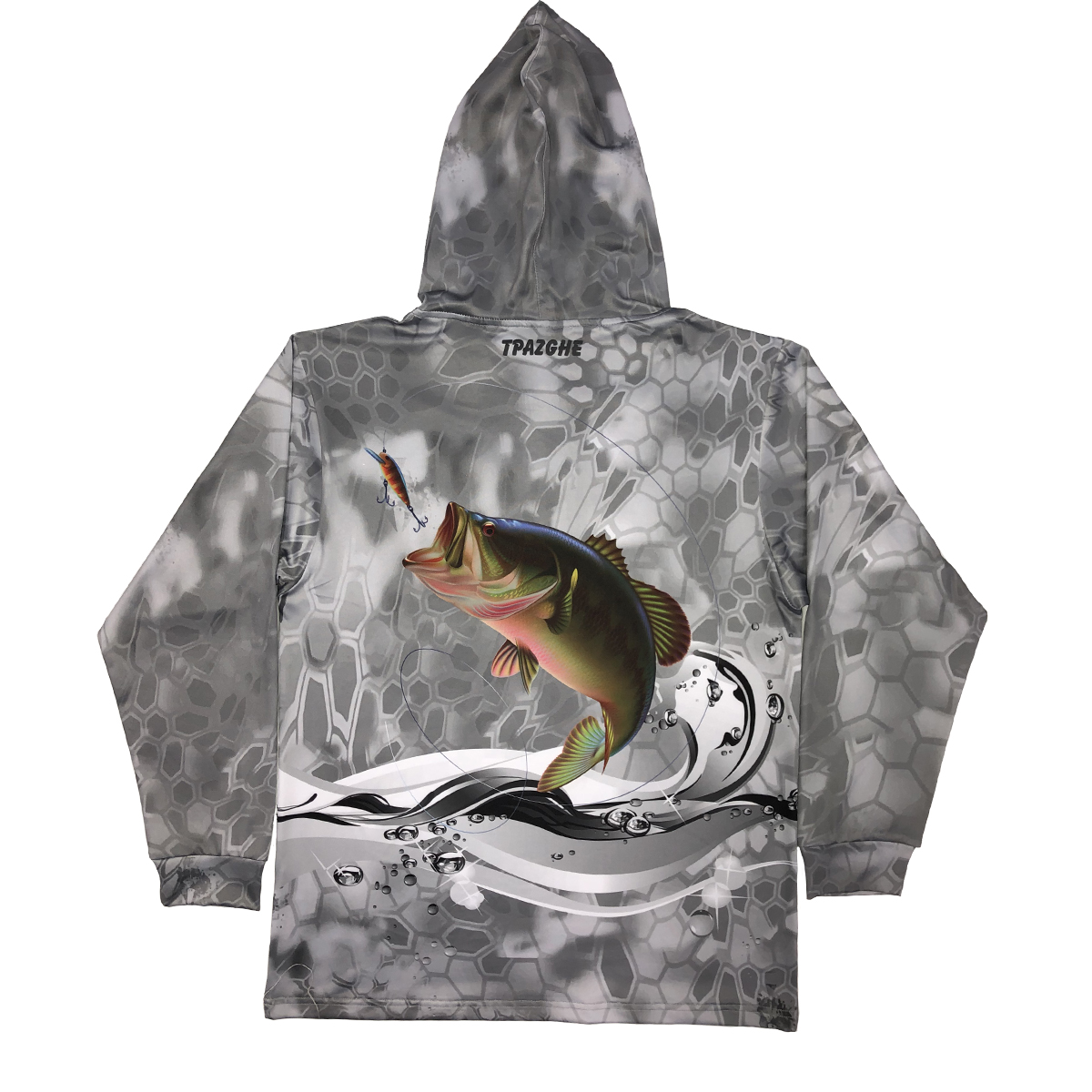 Custom Fishing Hoodie back view